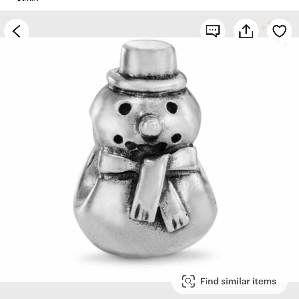 PANDORA SNOWMAN CHARM